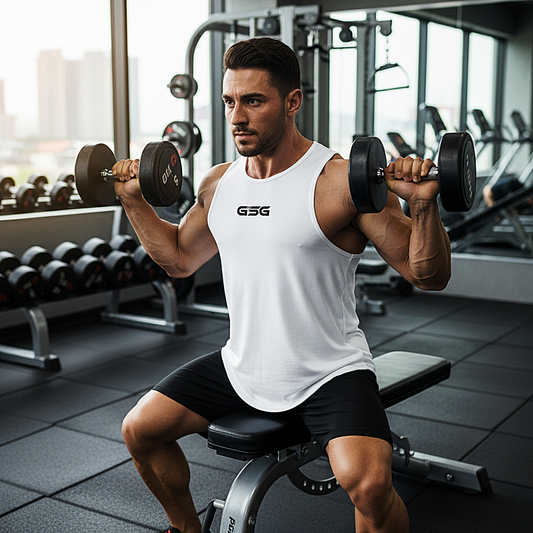 GSG Tank Top Dry-Fit Sleeveless Shirt – WHITE