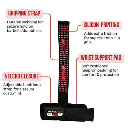 Heavy-Duty Power Lifting Strap-Red