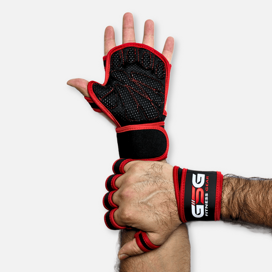 Breathable Workout Gloves - Black & Red